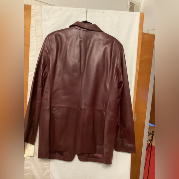LORD AND TAYLOR LEATHER BLAZER SZ 16 NWT # blazer # leather # soft - Picture 3 of 8